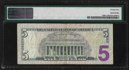 2013 $5 Federal Reserve Note Mismatched Serial Number Error Fr.1996-L PMG Very Fine 25