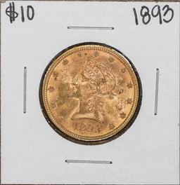 1893 $10 Liberty Head Eagle Gold Coin