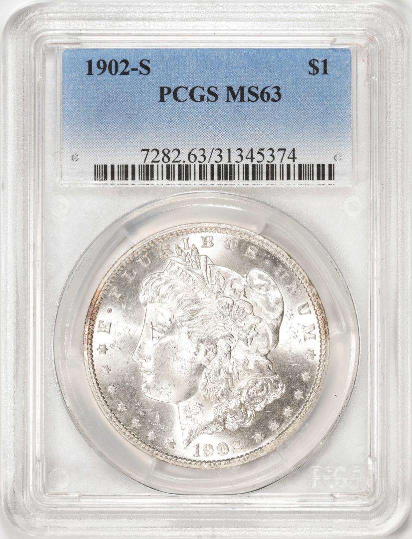1902-S $1 Morgan Silver Dollar Coin PCGS MS63