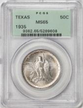 1935 Texas Commemorative Half Dollar Coin PCGS MS65 Old Green Holder