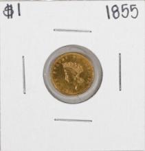 1855 Type 2 $1 Indian Princess Head Gold Coin