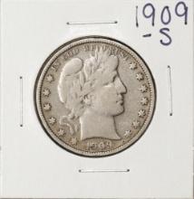 1909-S Barber Half Dollar Coin