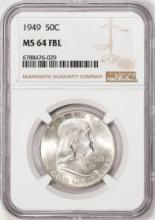 1949 Franklin Half Dollar Coin NGC MS64FBL