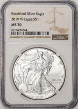 2019-W $1 Burnished American Silver Eagle Coin NGC MS70