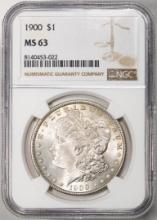 1900 $1 Morgan Silver Dollar Coin NGC MS63