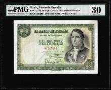 1949 Spain Banco de Espana 1,000 Pesetas Note Pick# 138a PMG Very Fine 30