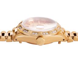 Rolex Ladies 18K Yellow Gold Diamond President Wristwatch With Rolex Box
