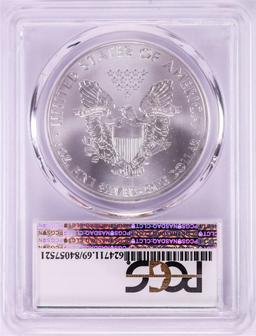 2015-(P) $1 American Silver Eagle Coin PCGS MS69 Struck at Philadelphia -Chipped Slab