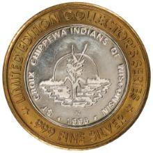 .999 Silver St. Croix Chippewa Indians Wisconsin $10 Limited Edition Gaming Token