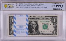 Pack 2017A $1 Federal Reserve STAR Notes Atlanta Fr.3005-F* PCGS Superb Gem UNC 67PPQ