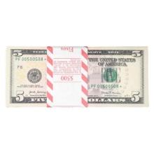 Pack of (100) 2017A $5 Federal Reserve STAR Notes Atlanta - Mostly Consecutive