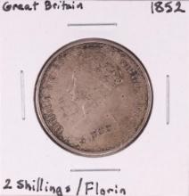 1852 Great Britain 2 Shillings/Florin Silver Coin