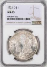 1921-D $1 Morgan Silver Dollar Coin NGC MS63