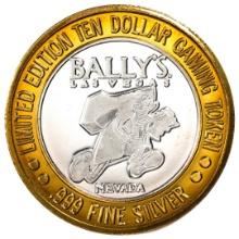.999 Silver Bally's Las Vegas, Nevada $10 Casino Limited Edition Gaming Token
