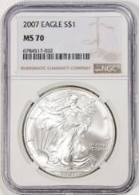 2007 $1 American Silver Eagle Coin NGC MS70