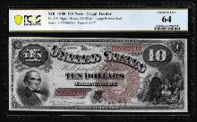 1880 $10 'Jackass' Legal Tender Note Fr.101 PCGS Choice Uncirculated 64