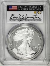 2021-S Type 2 $1 American Silver Eagle Coin PCGS PR70DCAM Emily Damstra Signature FS