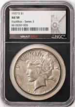 1927-S $1 Peace Silver Dollar Coin NGC AU50 Vaultbox Series 3