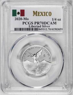 2020-Mo Mexico Proof 1/4 oz Silver Libertad Coin PCGS PR70DCAM