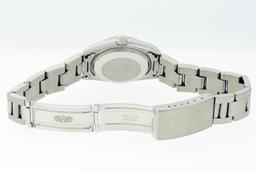 Rolex Ladies Midsize Stainless Steel Salmon Arabic Datejust Wristwatch