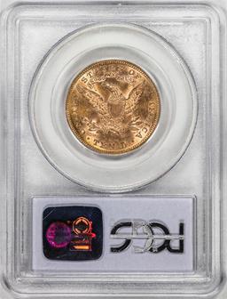 1893 $10 Liberty Head Eagle Gold Coin PCGS MS62