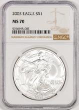 2003 $1 American Silver Eagle Coin NGC MS70