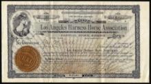 La Harness Horse Association $10,000 Capital Stock Certificate