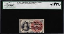 1863 Fourth Issue 10 Cent Fractional Currency Note Fr.1257 Legacy New 61PPQ
