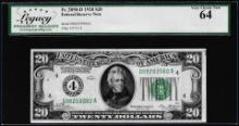1928 $20 Federal Reserve Note Cleveland Fr.2050-D Legacy Very Choice New 64