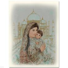 Edna Hibel (1917-2014) "Majesty at the Taj Mahal" Limited Edition Lithograph on Paper