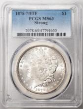 1878 7/8TF Strong $1 Morgan Silver Dollar Coin PCGS MS63