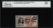 1863 Fourth Issue 15 Cents Fractional Currency Note Fr.1267 Legacy Very Fine 35