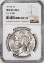1934-S $1 Peace Silver Dollar Coin NGC UNC Details