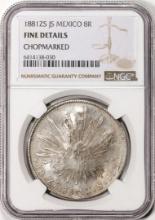 1881ZS JS Mexico 8 Reales Silver Coin NGC Fine Details Chopmarked