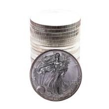 Roll of (20) Brilliant Uncirculated 1997 $1 American Silver Eagle Coins