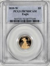 2010-W $5 Proof American Gold Eagle Coin PCGS PR70DCAM