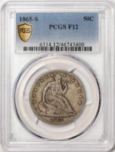 1865-S Seated Liberty Half Dollar Coin PCGS F12