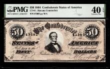1864 $50 Confederate States Havana Counterfeit Note CT-66 PMG Extremely Fine 40EPQ