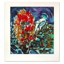 Chagall (1887-1985) "Le Boutique Et Le Village Bleu" Limited Edition Lithograph