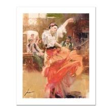 Pino (1939-2010) "Flamenco In Red" Limited Edition Giclee On Canvas
