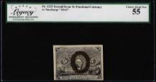 1863 Second Issue 5 Cents Fractional Currency Note Fr.1233 Legacy Choice About New 55