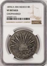 1895CA MM Mexico 8 Reales Silver Coin NGC VF Details Chopmarked