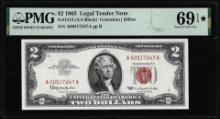 1963 $2 Legal Tender Note Fr.1513 PMG Superb Gem Uncirculated 69EPQ* Star