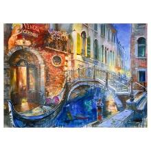Vadik Suljakov "Gondola At Twilight" Limited Edition Giclee On Canvas