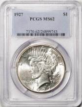 1927 $1 Peace Silver Dollar Coin PCGS MS62