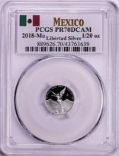 2018-Mo Mexico Proof 1/20 oz Silver Libertad Coin PCGS PR70DCAM