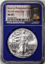 2017(P) $1 American Silver Eagle Coin NGC MS70 Struck at Philadelphia