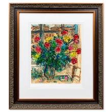Chagall (1887-1985) "Le Bouquet Devant La Fenetre" Limited Edition Lithograph