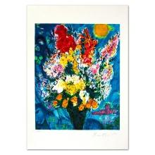Chagall (1887-1985) "Le Bouquet Illuminant Le Ciel" Limited Edition Lithograph