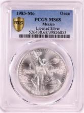 1983Mo Mexico 1 Onza Libertad Silver Coin NGC MS68